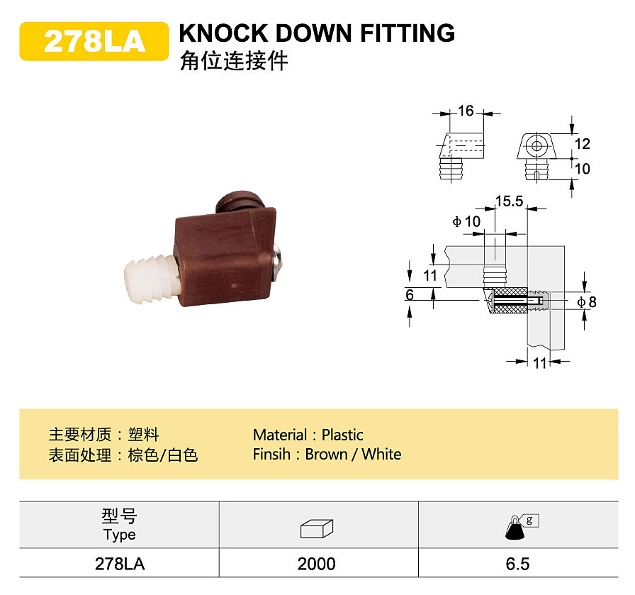 knock down fittings